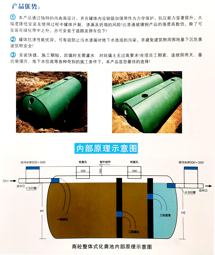 梨林镇玻璃钢化粪池